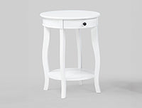 4903WH JACIE CHAIRSIDE TABLE WHITE