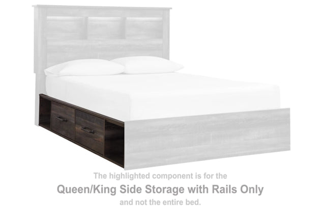 B211-160 QUEEN/KING SIDE STORAGE WITH RAILS