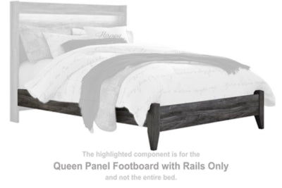 B221-54 QUEEN PANEL FOOTBOARD WITH RAILS