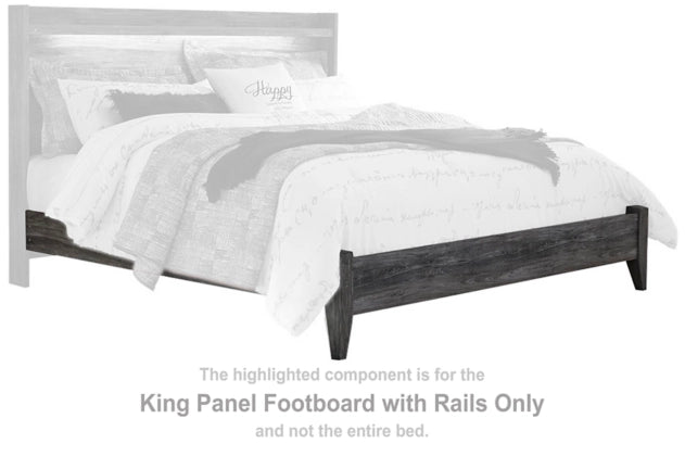 B221-56 KING PANEL FOOTBOARD WITH RAILS