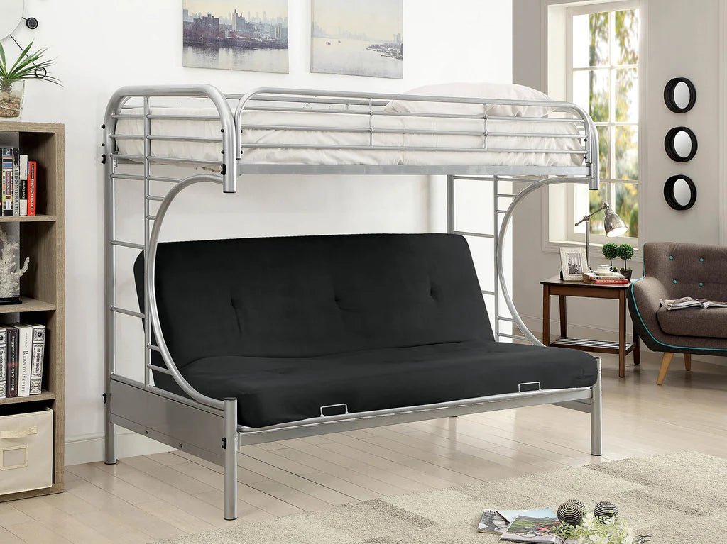 CM-BK932SV/FP-2417BR Alanna Futon Bunkbed