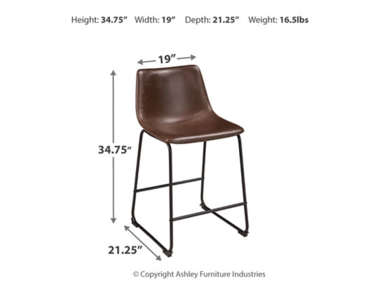 D372-124 Centiar Counter Height Brown Stool (SOLD AS-IS - NO WARRANTY)