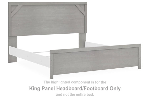 B1192-72 KING PANEL HEADBOARD & FOOTBOARD