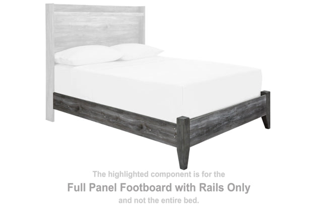 B221-84 FULL PANEL FOOTBOARD WITH RAILS