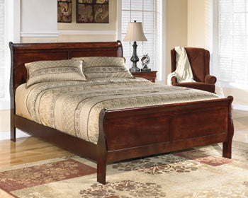 B376-82 KING SLEIGH HEADBOARD AND FOOTBOARD