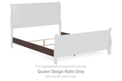 B376-96 QUEEN SLEIGH RAILS