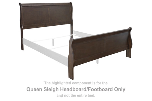 B398-81 QUEEN SLEIGH HEADBOARD&FOOTBOARD