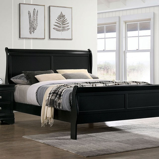 CM7966-BLACK QUEEN BED ( 2 BOXES)